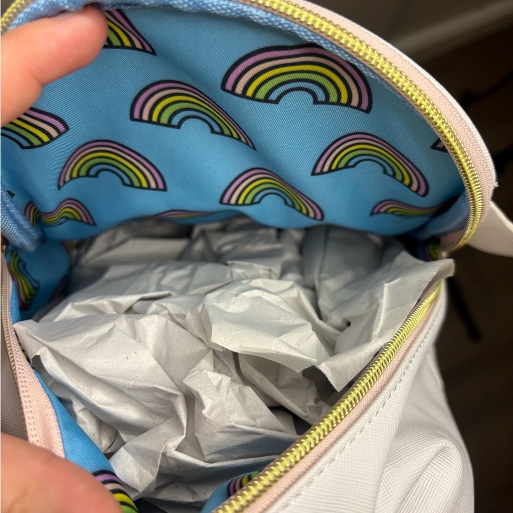 Hello Kitty Cinnamoroll White Backpack with Rainbow Design - Picture 4 of 7